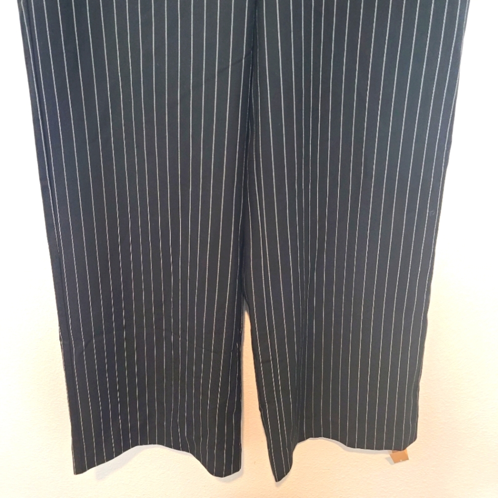 NWT Reformation Carter Mid-Rise Pants in Black Stripe Capsule Office Sz 8 - Picture 9 of 11